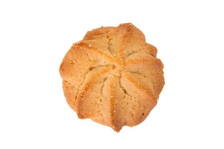 kurabie cookies isolated on white backgroundの写真素材