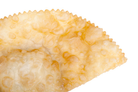 cheburek stuffed isolated on white backgroundの写真素材
