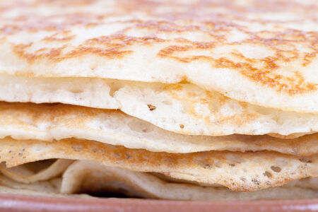 Traditional Russian crepes yeast. Shallow depth of field
