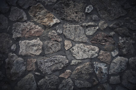 Wall built of natural stoneの写真素材
