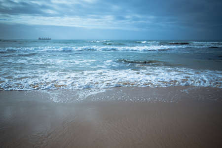 dramatic Atlantic coast at low tide. Tintedの写真素材