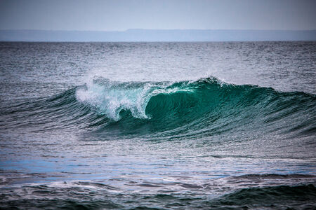 Falling ocean waveの写真素材