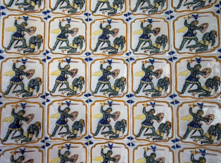 old tile collected ornament Backgroundの写真素材