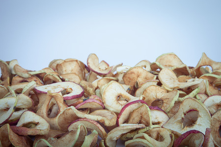 Dried slices of apples. With space for text. tintedの写真素材