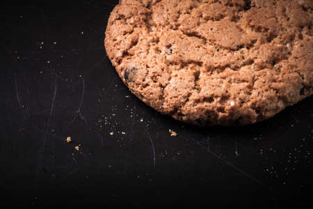 Oat cookies on the old shabby background. の写真素材