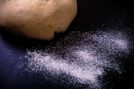Flour and dough for pie. の写真素材
