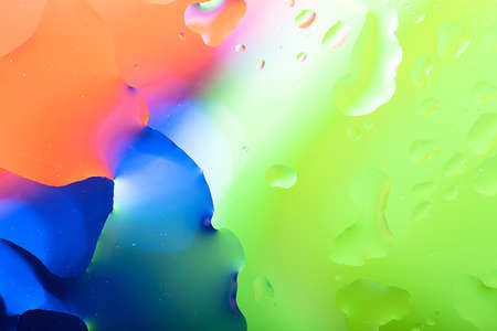 Close up of air bubble with colorful backgroundの写真素材