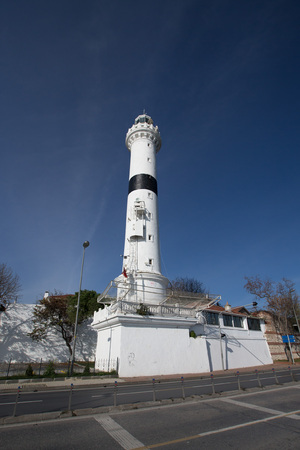Lighthouse on the seafront in Istanbul.の写真素材