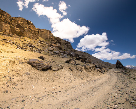 Tajikistan. Pamir highway. Road to the clouds.の写真素材