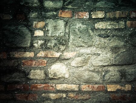 Old brick wall. Background. Toned.の写真素材