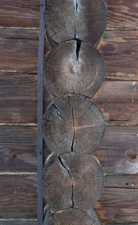 Old brown wooden wall. Background.の写真素材
