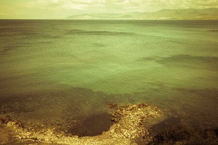 Beautiful colored sea. Polis, Cyprus.の写真素材