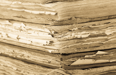 Stack of old  books. Background. Toned.の写真素材