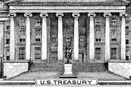 Close up macro detail of dollar money banknotes. Toned.の写真素材