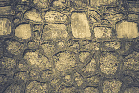 Fragment of stone texture wall or fence for natural material background.の写真素材