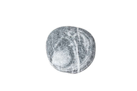 Wild pebble stone isolated on white background.の写真素材