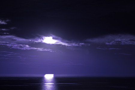Beautiful colorful sunset over mediterranean sea in Alanya Turkey. Toned.