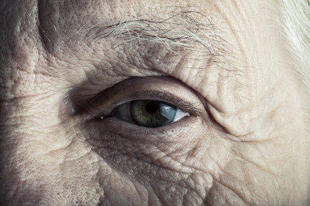 Portrait of elderly woman. Closeup view. Toned.の写真素材