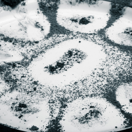 Stains of cacao on abstract ceramic surface. Toned.の写真素材