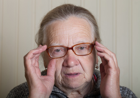 Portrait of an elderly woman.の写真素材