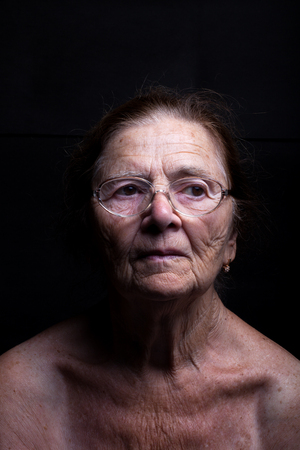 Portrait of elderly woman.の写真素材