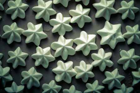 Homemade Kiev cake with butter decor. Toned.の写真素材