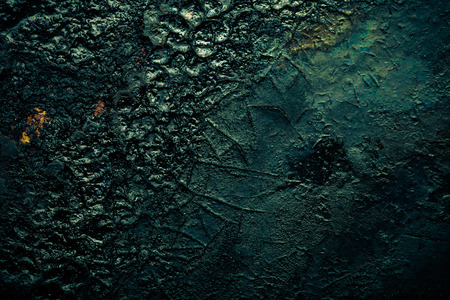 The bottom of the old cast-iron frying pan. Toned.の写真素材