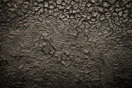 The bottom of the old cast-iron frying pan. Toned.