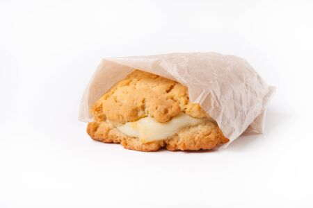 Cookies with cottage cheese - sochnik on a light background. Selective focus.の写真素材