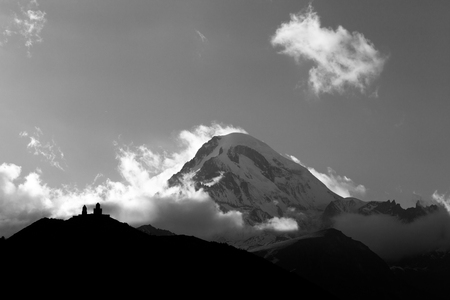 Beautiful mountain landscape in Georgia. Toned.