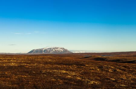 The stony rocky deserted landscape of Iceland.の写真素材