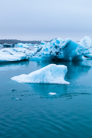 Iceberg lagoon jokulsarlon on the south of Iceland. Toned.の写真素材
