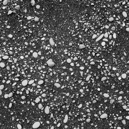 Black sand on the beach in Vik, south of Iceland. Toned.の写真素材