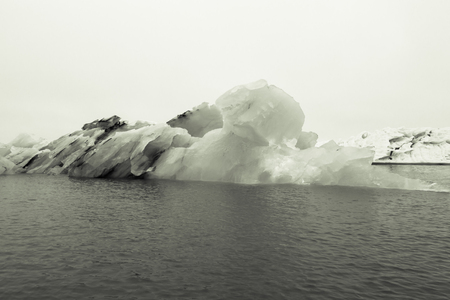 Iceberg lagoon jokulsarlon on the south of Iceland. Toned.