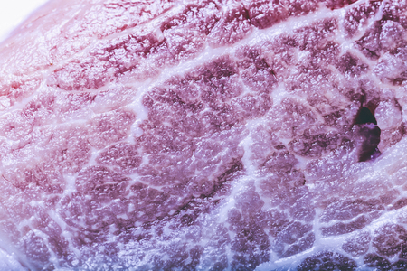 Texture of fresh raw pork meat for background. Selective focus. Toned.の写真素材