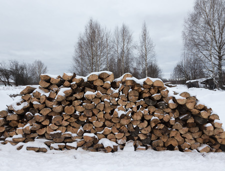Winter Russian provincial landscape.の写真素材