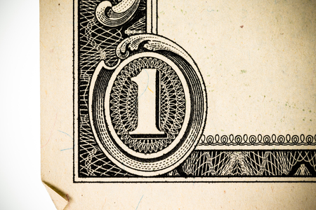 Close up macro detail of dollar money banknotes. Toned.の写真素材