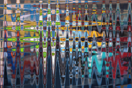 Colorful abstract drawing - background is partially blurred.