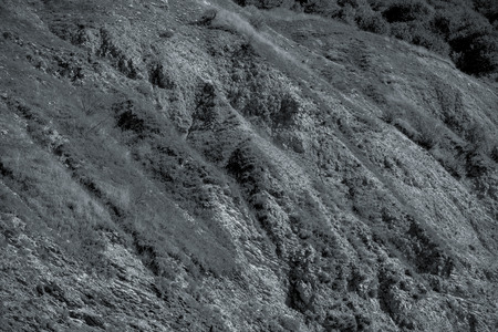 Beautiful autumn mountain landscape in Georgia. Toned.の写真素材