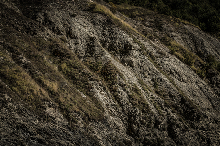 Beautiful autumn mountain landscape in Georgia. Toned.の写真素材