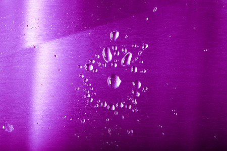 Drops of water on a color