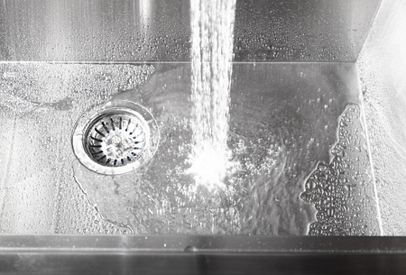 Drops of water on a colorの写真素材