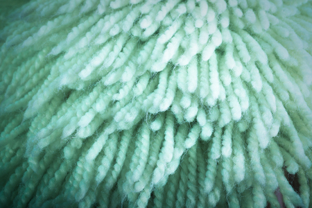 Pompon of wool yarnの写真素材