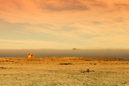 Beautiful multicolored spring landscape of Iceland. Toned.の写真素材