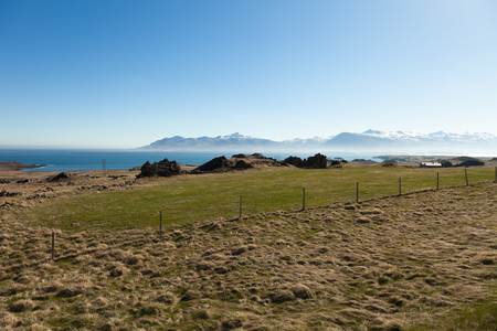 Beautiful multicolored spring landscape of Iceland.の写真素材