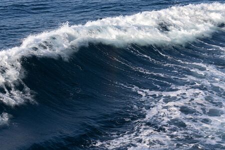 Blue water on the surface of the Pacific Ocean. Natural background.の写真素材
