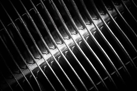 Metal surface of the radiator for a tecnical background. Toned.の写真素材