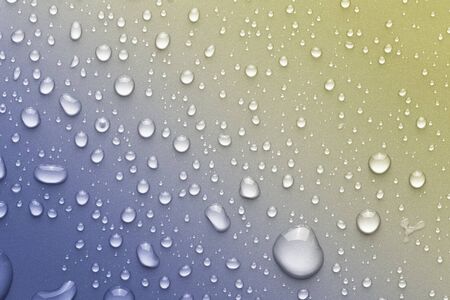 Drops of water on background. Rainbow