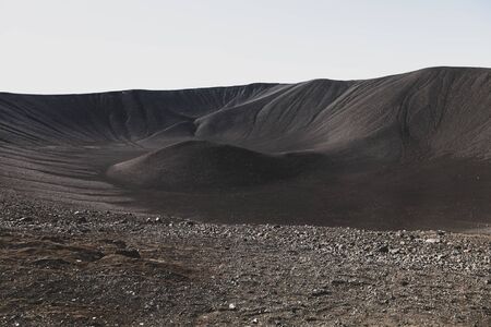 Deserted dramatic landscape of Iceland. Toned.