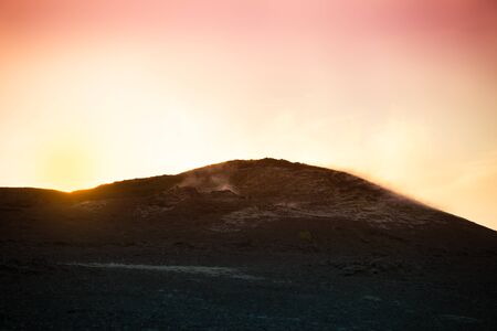Deserted dramatic landscape of Iceland. Toned.の写真素材